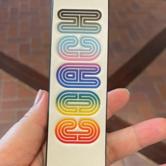 SALE NEW Coach Rainbow Large Leather Loop Wrist Keyring Purse Charm Dog Leash - Picture 6 of 12